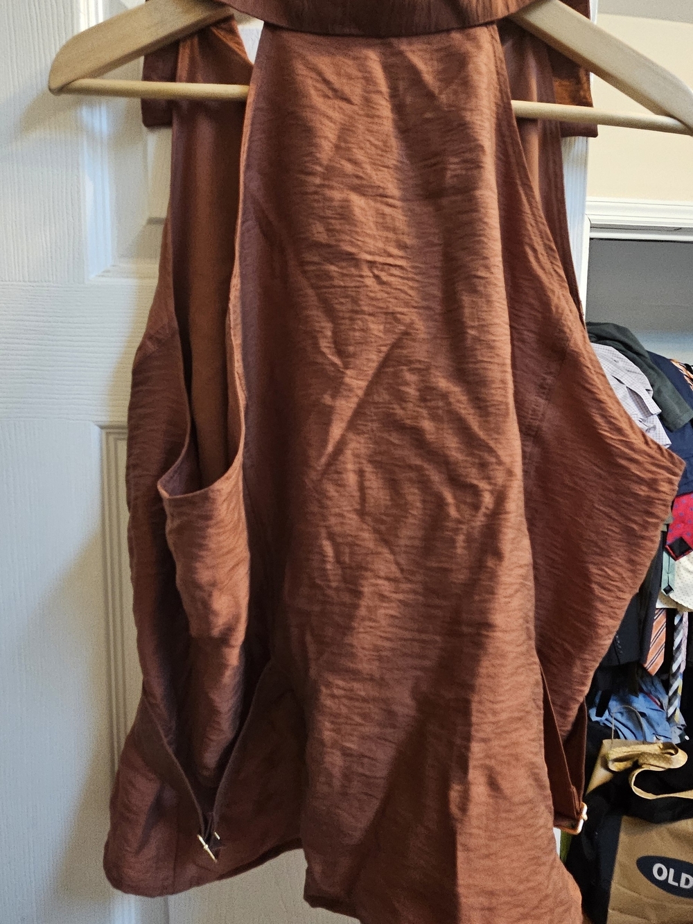 LOFT Rust-Colored Button-Front Collared Women's Top - Picture 6 of 7